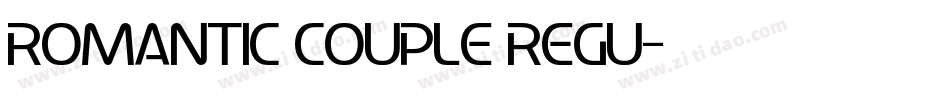 Romantic Couple Regu字体转换